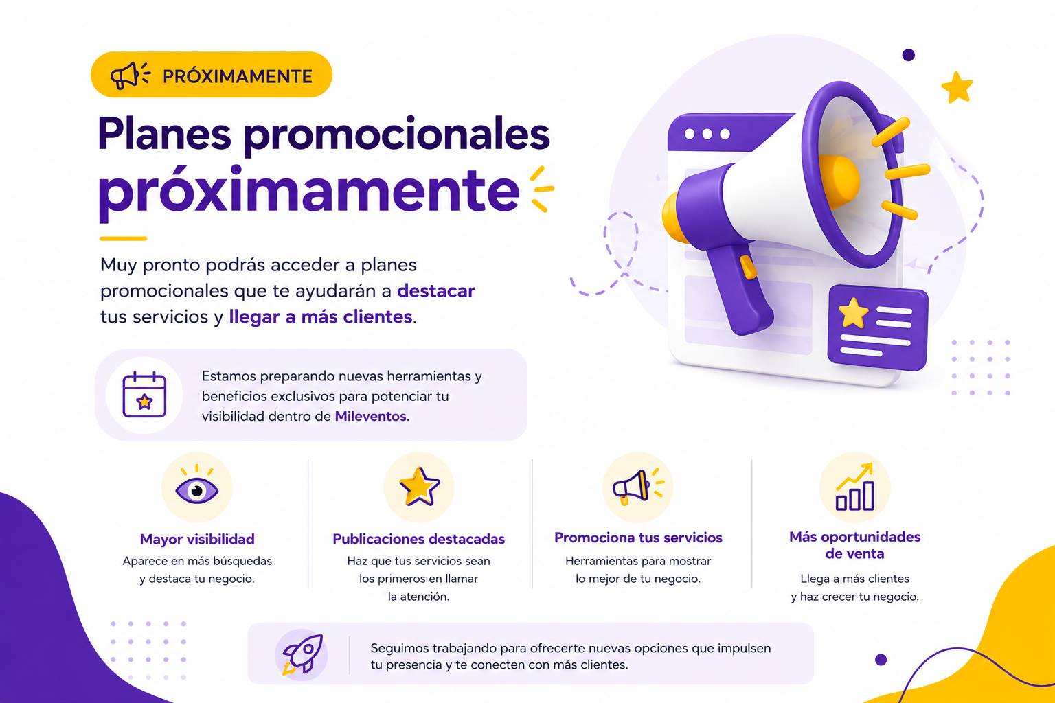 Planes promocionales en Mileventos